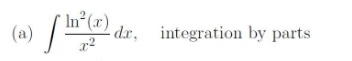 (a)
n°() dr, integration by parts

