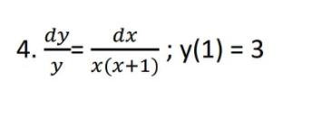 dy
x(х+1)
dx
4.
y
; у(1) 3 3
