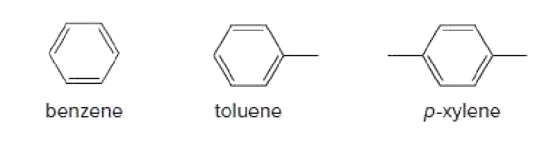 benzene
toluene
Р-хylene
