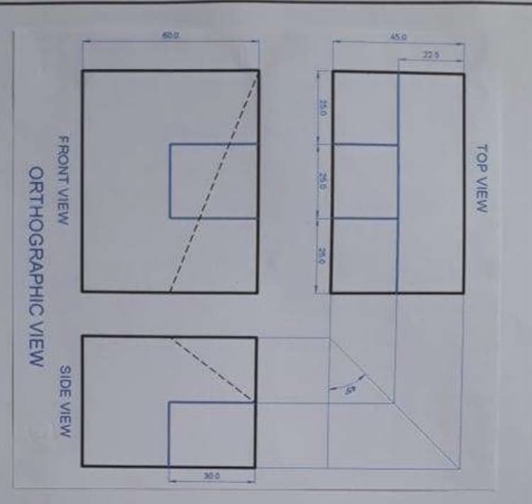 600
225
300
TOP VIEW
FRONT VIEW
SIDE VIEW
ORTHOGRAPHIC VIEW
