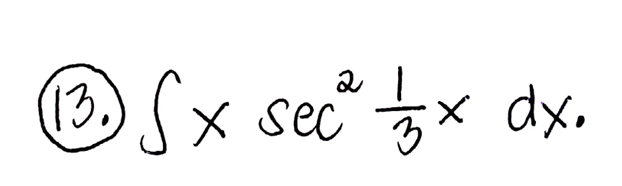 2
13. Sx sec² 1/x dx.