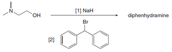 [1) NaH
diphenhydramine
он
OH
Br
[2]
