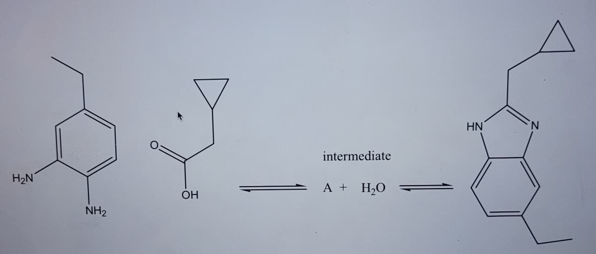 HN
N.
intermediate
H2N
OH
A +
H,O
NH2
