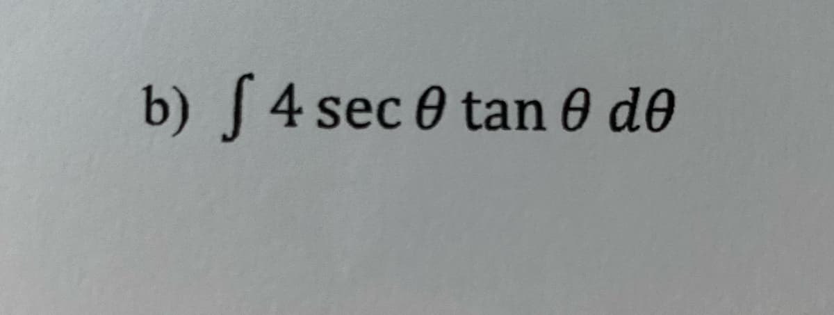 b) f4 sec 0 tan 0 de