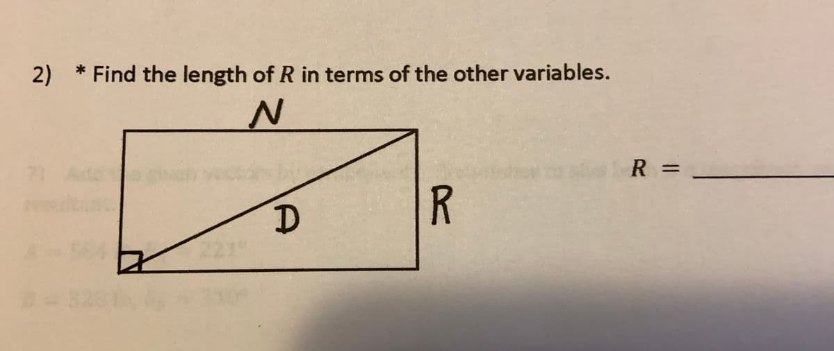 2)
* Find the length of R in terms of the other variables.
%3D
R
328
