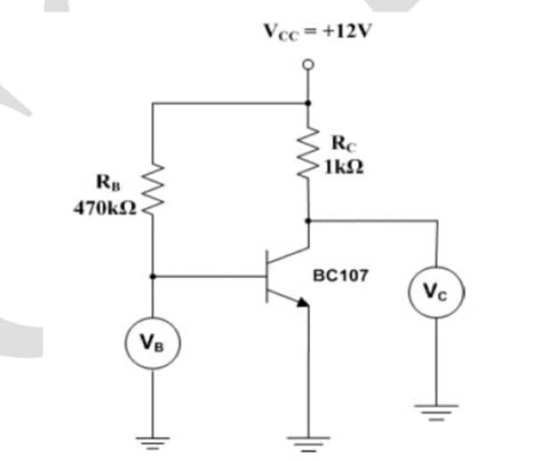 Vcc=+12V
Re
1kN
RB
470kN-
BC107
Vc
VB
