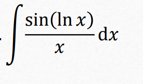 sin(In x)
dx
