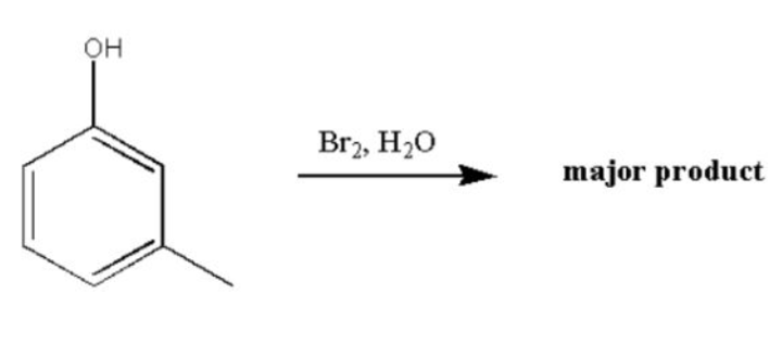 Br, H20
major product
