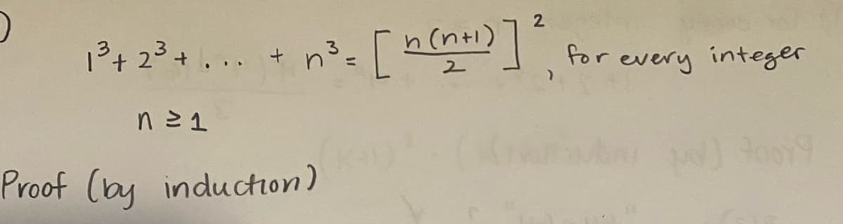 2
P+ 23+. ..
n(nti)
2.
for every integer
Proof (by induction)
