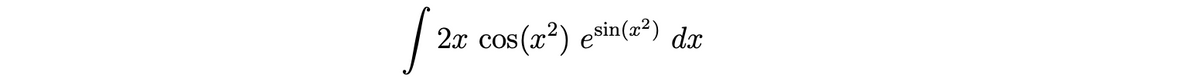 [2
2x cos(x²) esin(x²) dx