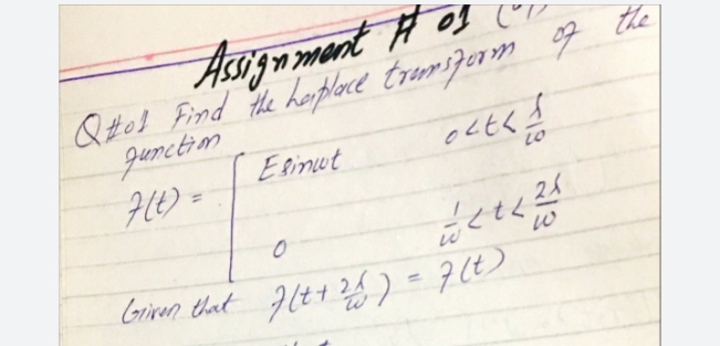 Asignmant Ħ of (1)
the
Q#ol Find the horploce tremigerm og e
Junctim
E simut
%3D
2人
Griven that 7(tt25) = 7(t)
