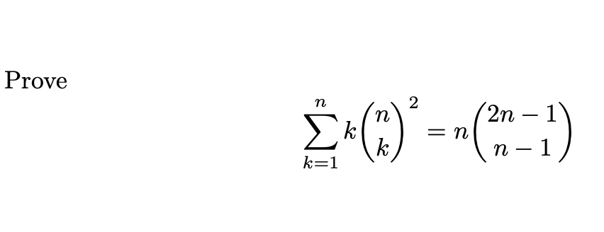 Prove
n
2n – 1
Σ
%3|
n
- 1
k=1
