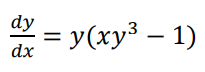 dy = y(xy³ − 1)
dx