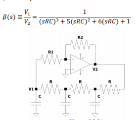 B(s)
V2 (SRC)³ + 5(sRC)² + 6(sRC) + 1
R2
R1
v2
www.ww
V1
