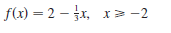 f(x) = 2 – x, x> -2

