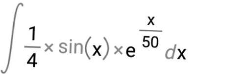 1
sin(x) xe
50
dx
-x
4
