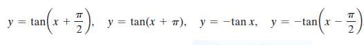 tan(x + =).
- )
y = tan(x + 7), y = -tan x,
y = -tan( r

