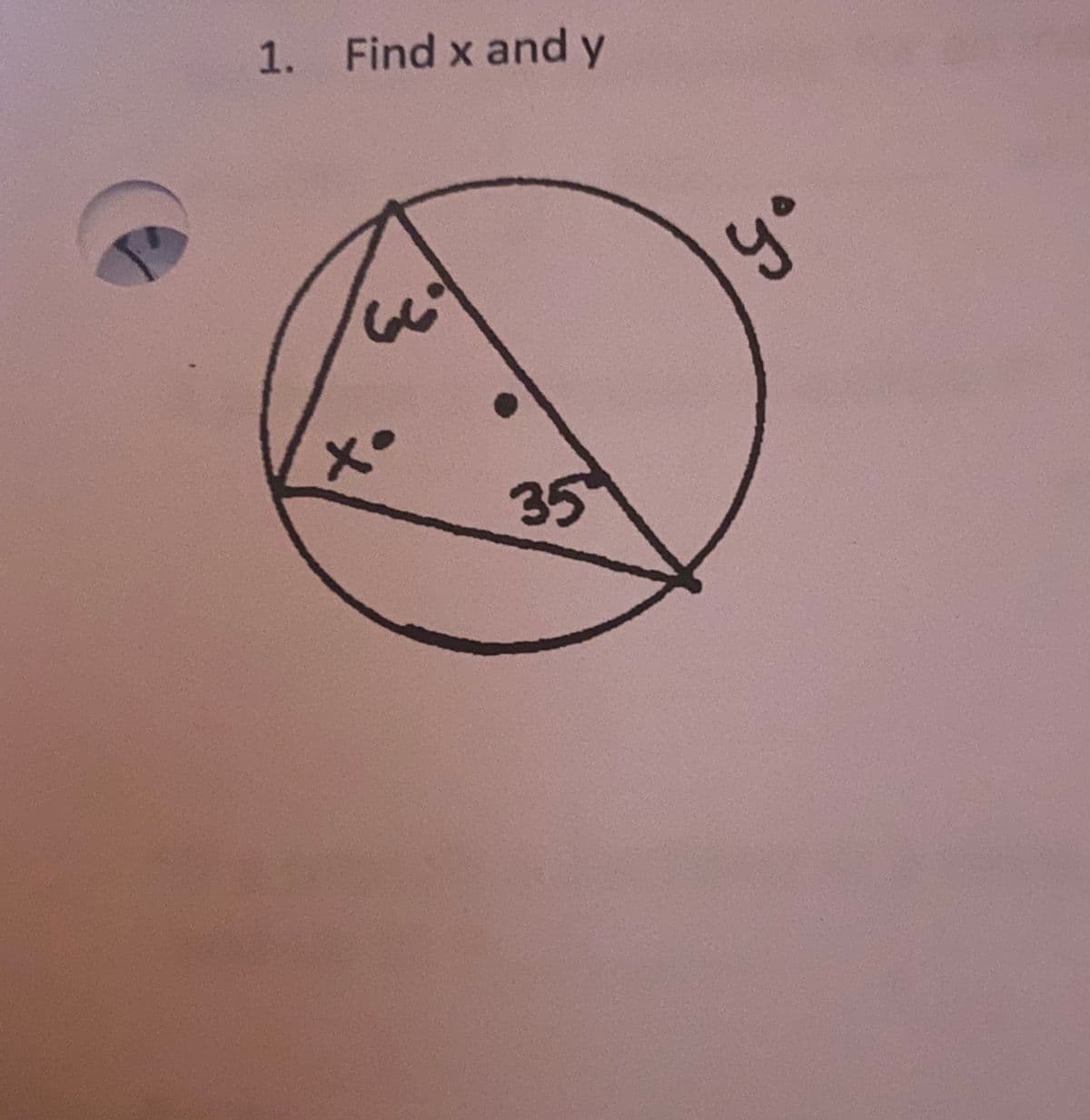 1. Find x and y
yo
35
