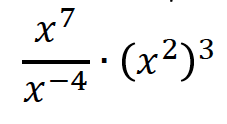 x7
(x²)3
.2
x-4
