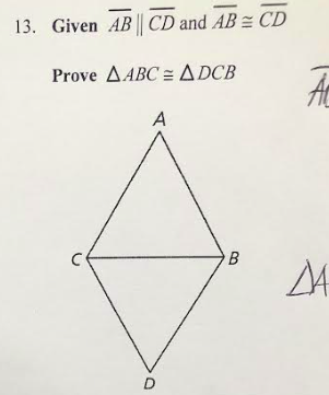 13. Given AB | CD and AB = CD
Prove AABC= ADCB
A
D
B
Ā
MA
