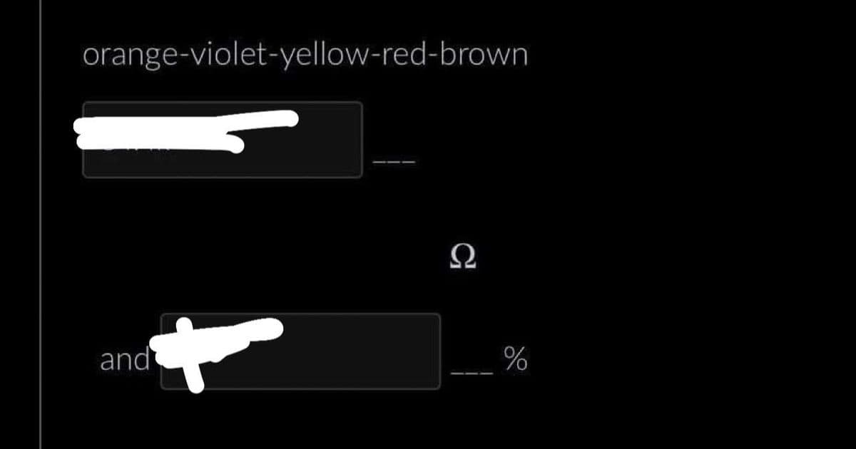 orange-violet-yellow-red-brown
and
Ω
%