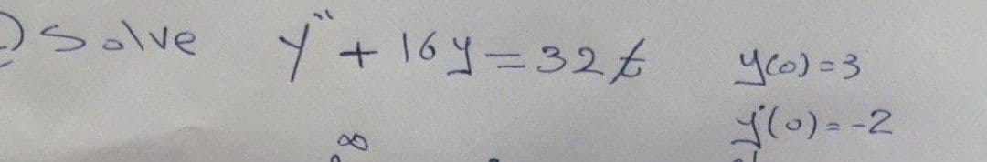 Dsolve
Y+ 164=326
y0)=3
810)=-2
8.
