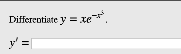 Differentiate y = xe
у'3
