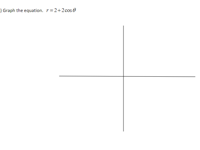 -) Graph the equation. r=2+2cos

