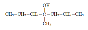 OH
CH3-CH2-CH2-Ċ-CH2-CH2-CH3
ČH3
