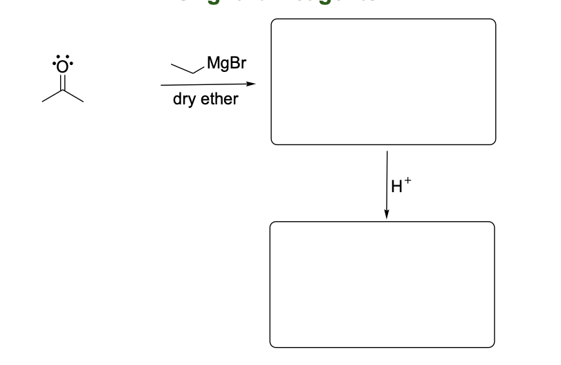 MgBr
dry ether
H+
