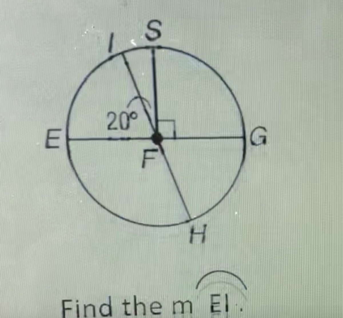 20°
F
H.
Find the m EI.
