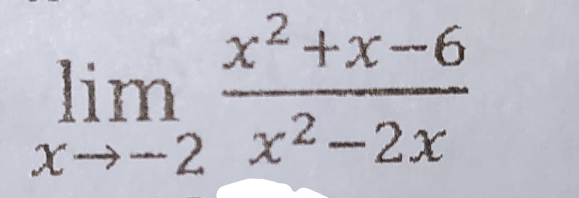 x² +x-6
lim
X→-2 x2-2x
erwar
