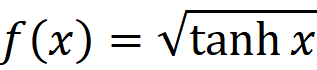 f(x) =
= Vtanh x

