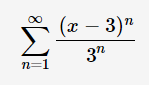 (х — 3)"
3)п
3"
n=1
