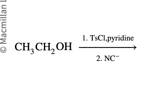 O Macmillan
CH₂CH₂OH
1. TsCl,pyridine
2. NC-