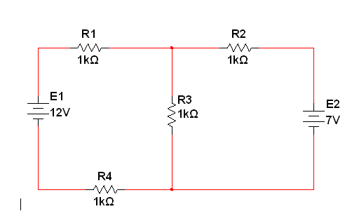 R1
R2
1k2
1kQ
E1
R3
1k2
E2
-12V
=7V
R4
1k2
