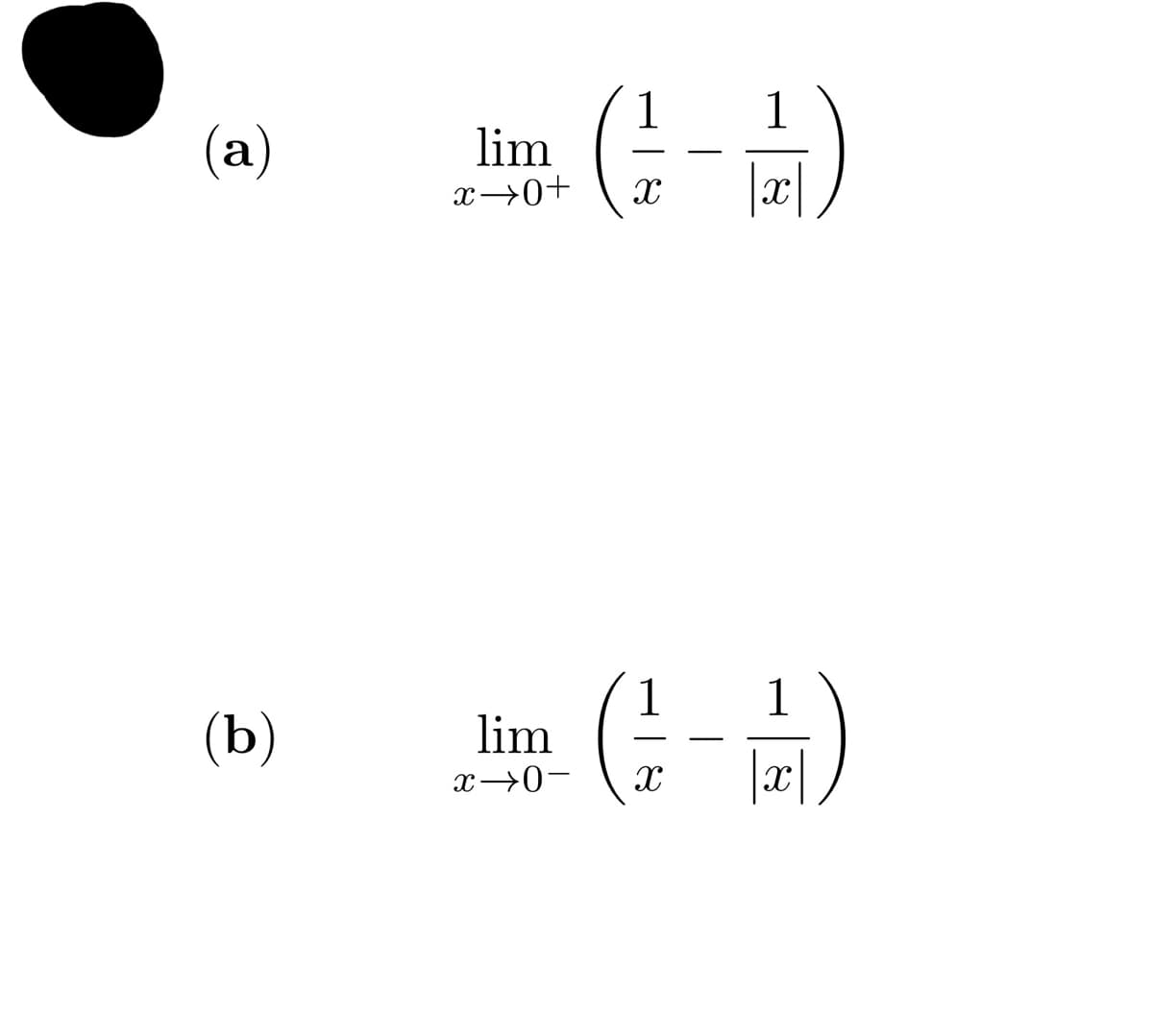 (a)
(b)
lim
+0←x
lim
x →0-
(부-푸)
(-)
