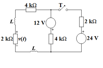 4 kΩ
L
12 V
2 ΚΩ
2 k2 v(1)
4 ΚΩ
24 V
L
