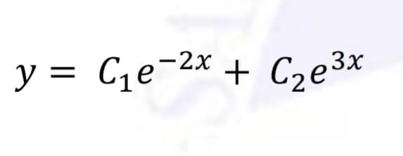 y = C,e=2x + C2e3x
+ Cze3x
