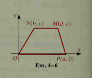 YA
N(h, c)
M(d, c)
of
Р(а. 0)
Exs. 4-6
