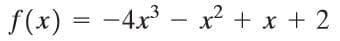 f(x) = -4x - x² + x + 2
