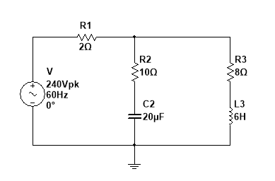 R1
20
R2
100
R3
V
240Vpk
60HZ
C2
=20μF
0°
L3
6H
(+)
