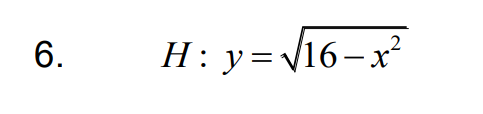 6.
H: y=\16-x²
