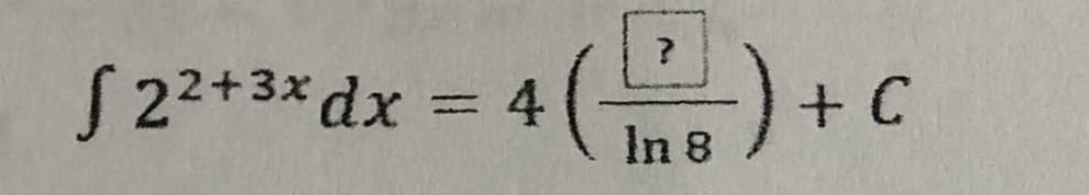 S2+3*dx = 4
+C
In 8
