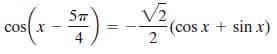 cos x
4
(cos x + sin xr)
