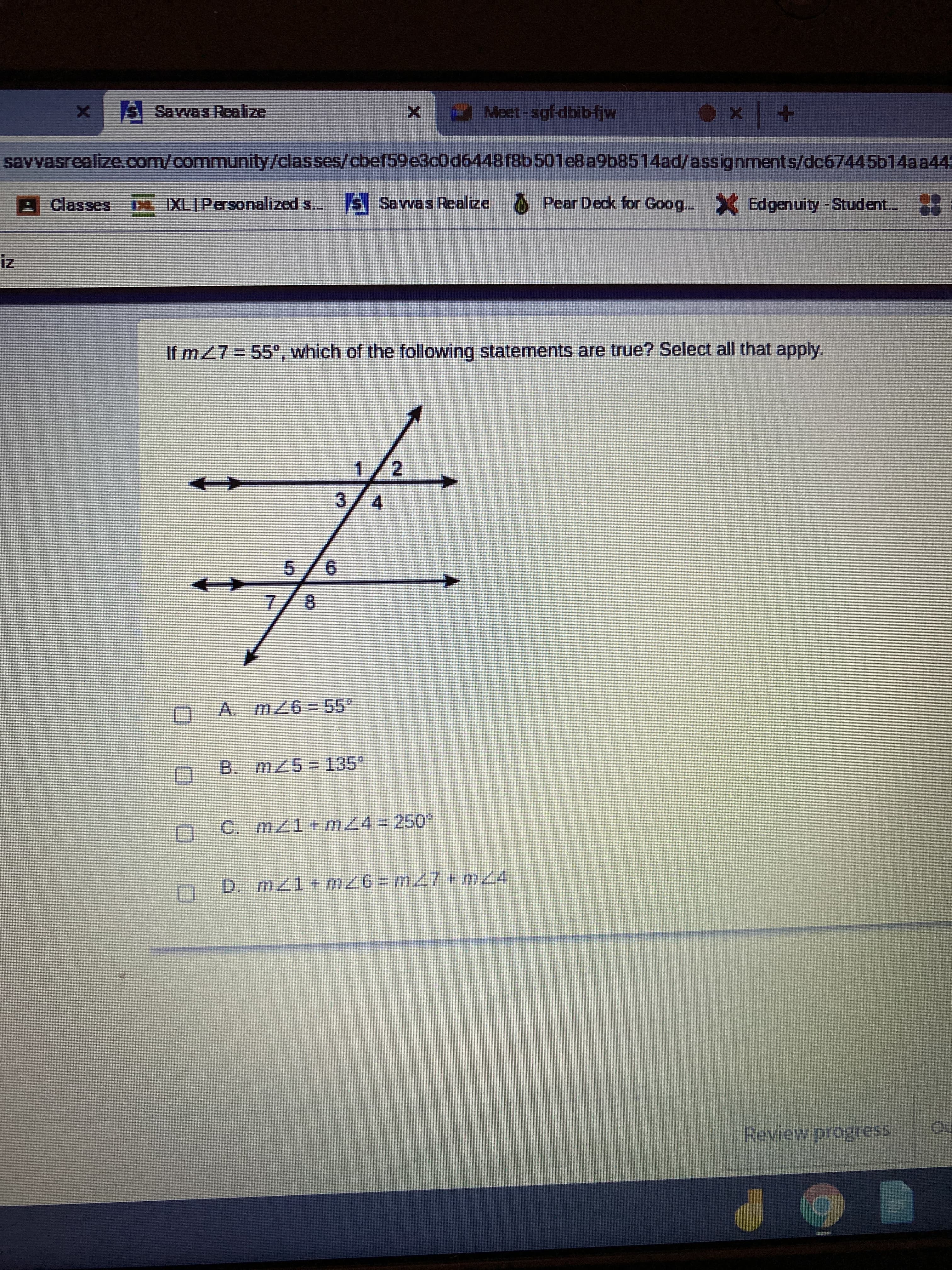 which of the following statements are true? S
