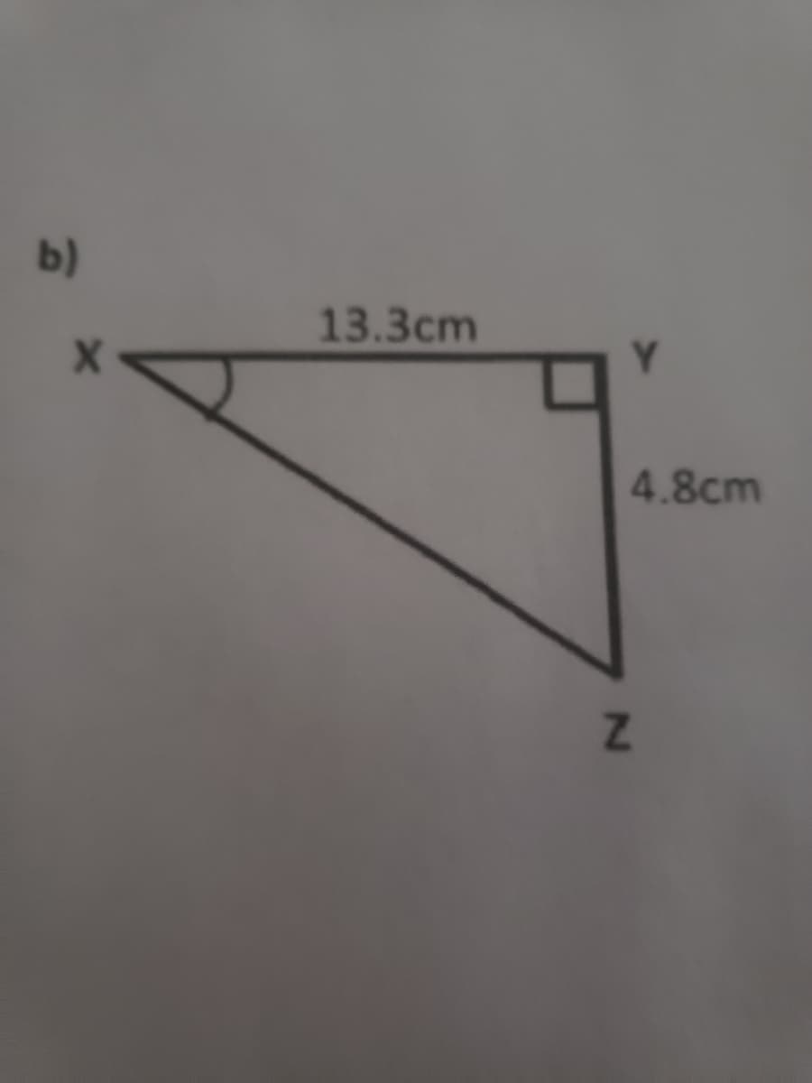 b)
13.3cm
Y
4.8cm
N