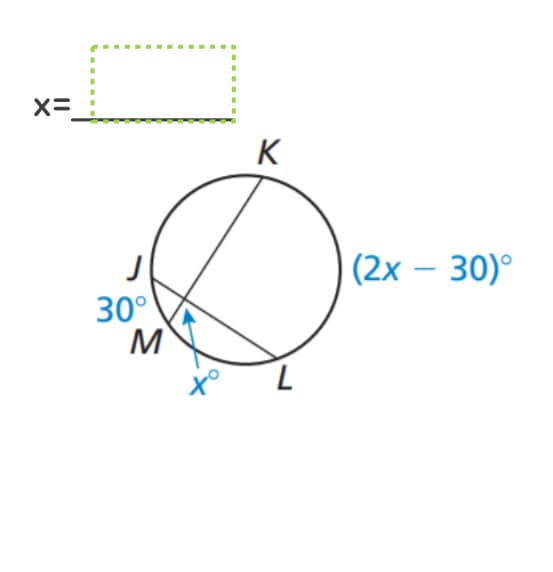 X=
K
(2х — 30)°
30°
M
X°
