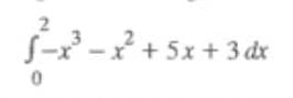 2
S-x³-x² + 5x + 3dx
0