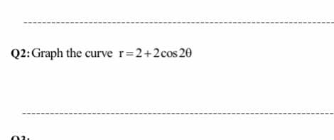 Q2:Graph the curve r=2+2cos 20
